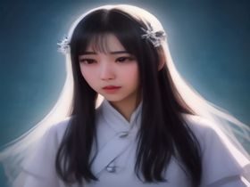 继母的朋友们漫画中神秘冷静的女性配角，长发，侧脸轮廓清晰，城市街道背景黄昏光线